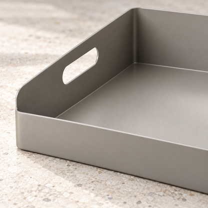 Pebble Potting Tray garden scene and product details