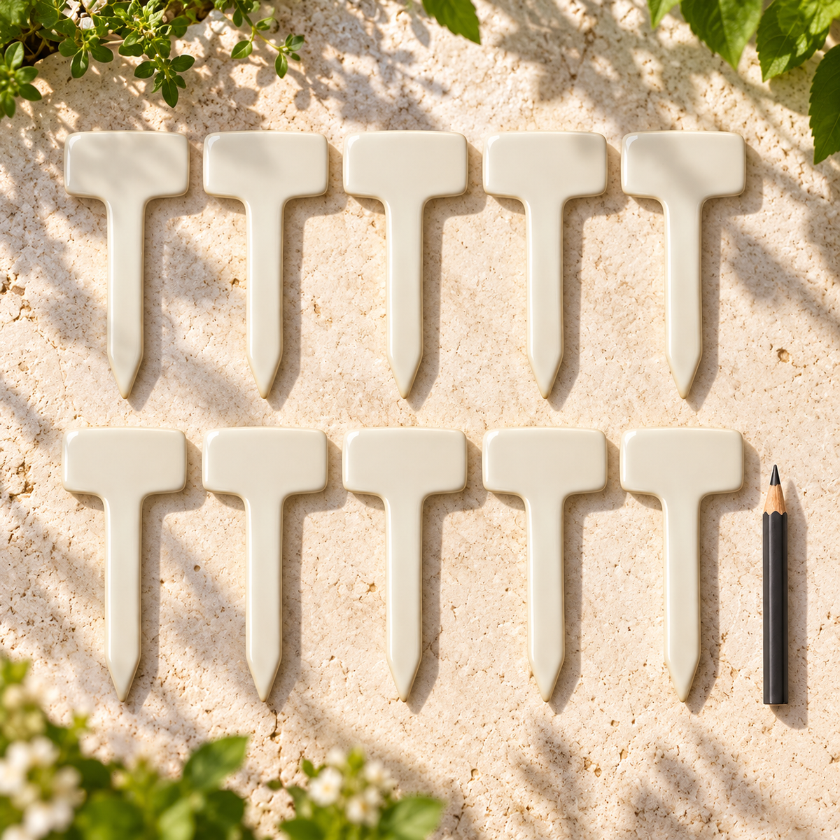 Sprig Plant Label Kit garden scene and product details
