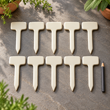 Sprig Plant Label Kit garden scene and product details