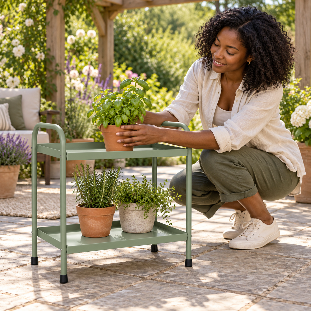 Garden accessory in a lifestyle scene